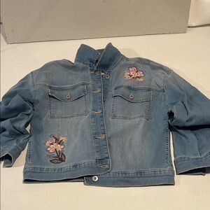 Embroidered Denim Kids Jacket